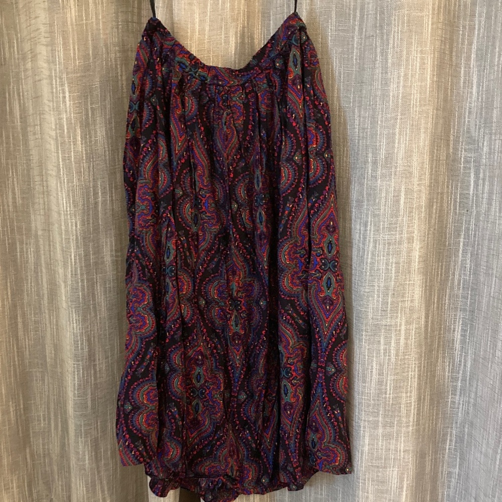 Bohemian Paisley Pleated Skirt